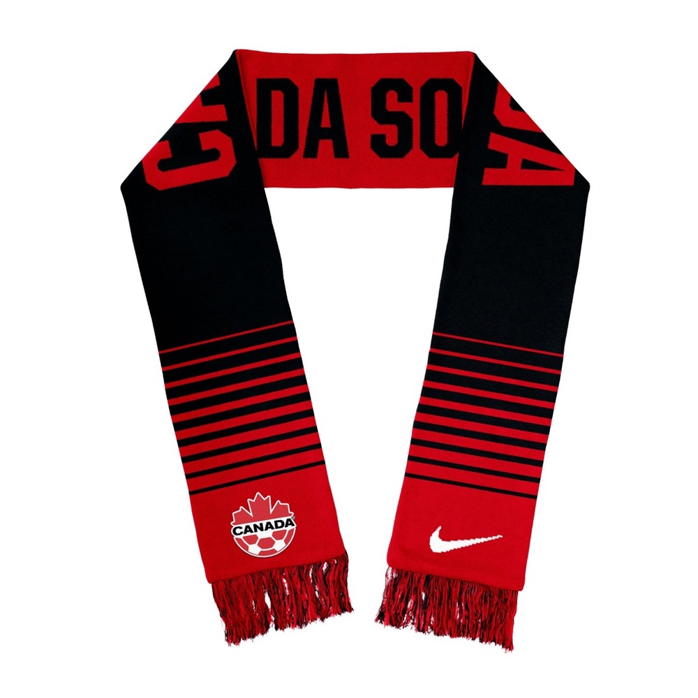 Canada National Soccer Team Nike Red/Black Jacquard Local Scarf - Picture 2 of 7